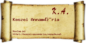 Keszei Annamária névjegykártya