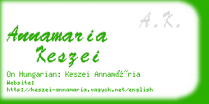 annamaria keszei business card